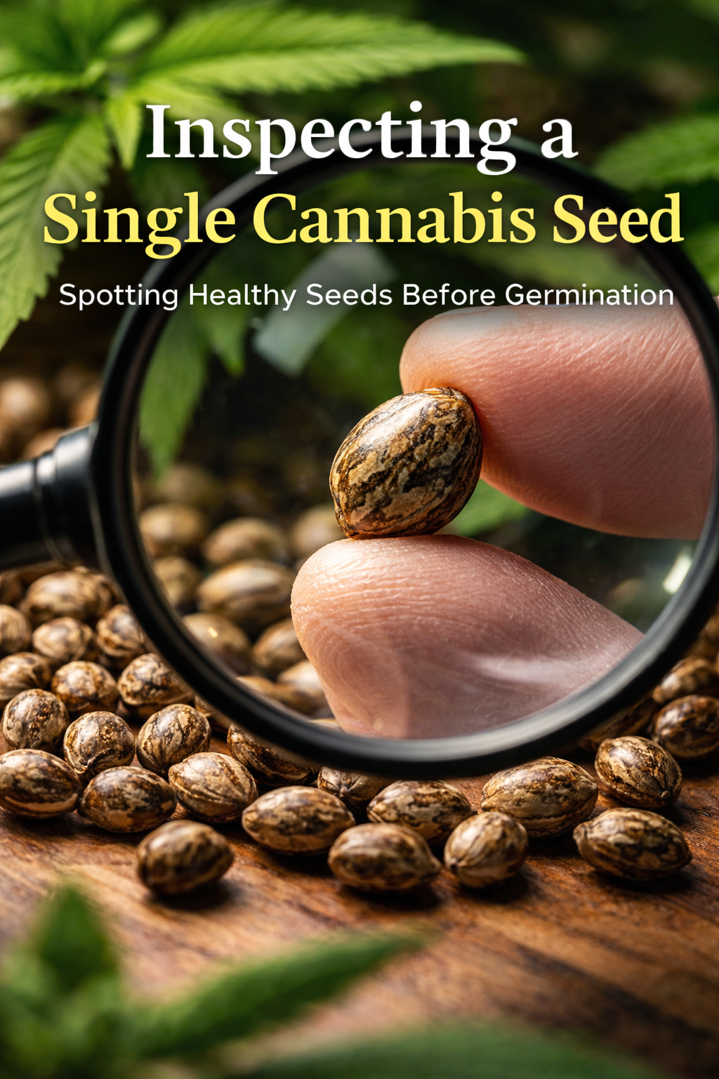 Inspecting Cannabis Seeds