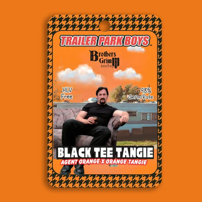 Authorized Cannabis Seeds Superstore Kinnabis 11 Julian's Black Tee Tangie Feminized Seeds (Trailer Park Boys Collab)