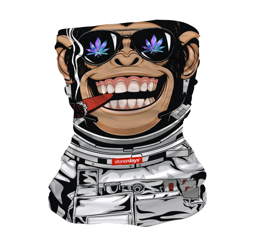 Space Monkey Smoking Blunt Neck Gaiter 1 Space Monkey Neck Gaiter
