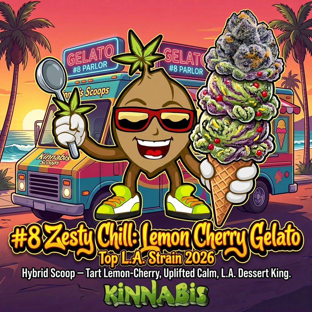 the #8 top strain of L.A. is Lemon Cherry Gelato for 2026