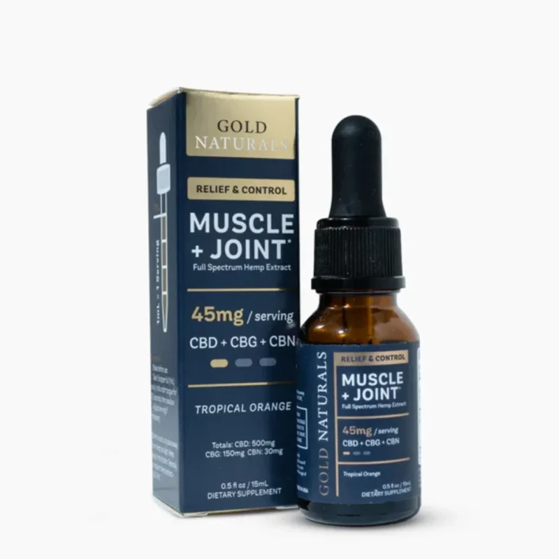 Muscle & Joint Relief Hemp Tincture – Full-Spectrum CBD + CBG + CBN - Fast-Acting Pain Suppot, Recovery Boost, Natural Comfort Formula