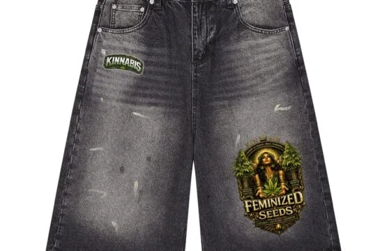 Men’s Feminized Seeds Wide Leg Denim Shorts