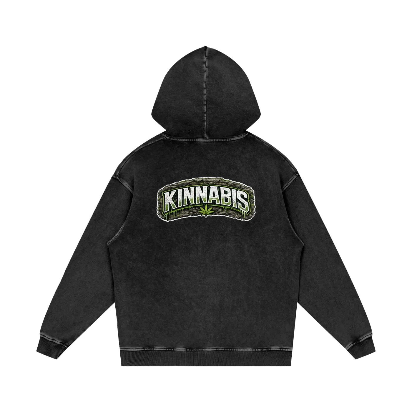 Feminized Seeds Snow Washed Hoodie 7 Kinnabis Black Hoodie