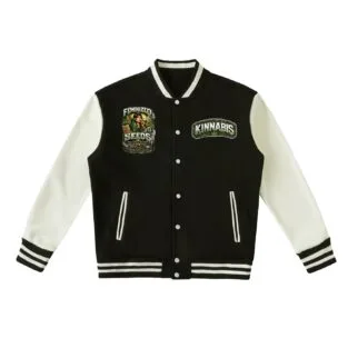 Two-Tone Fleeced Varsity Jacket