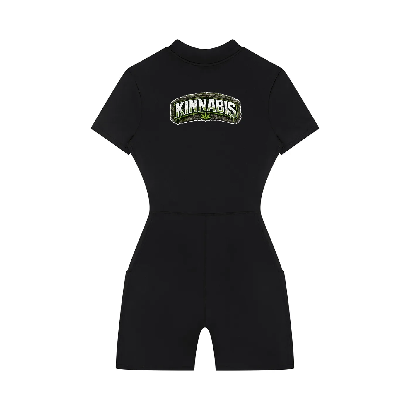 Kinnabis Women's Quarter-Zip Short Sleeve Romper 7 Kinnabis Ladies Body Suit